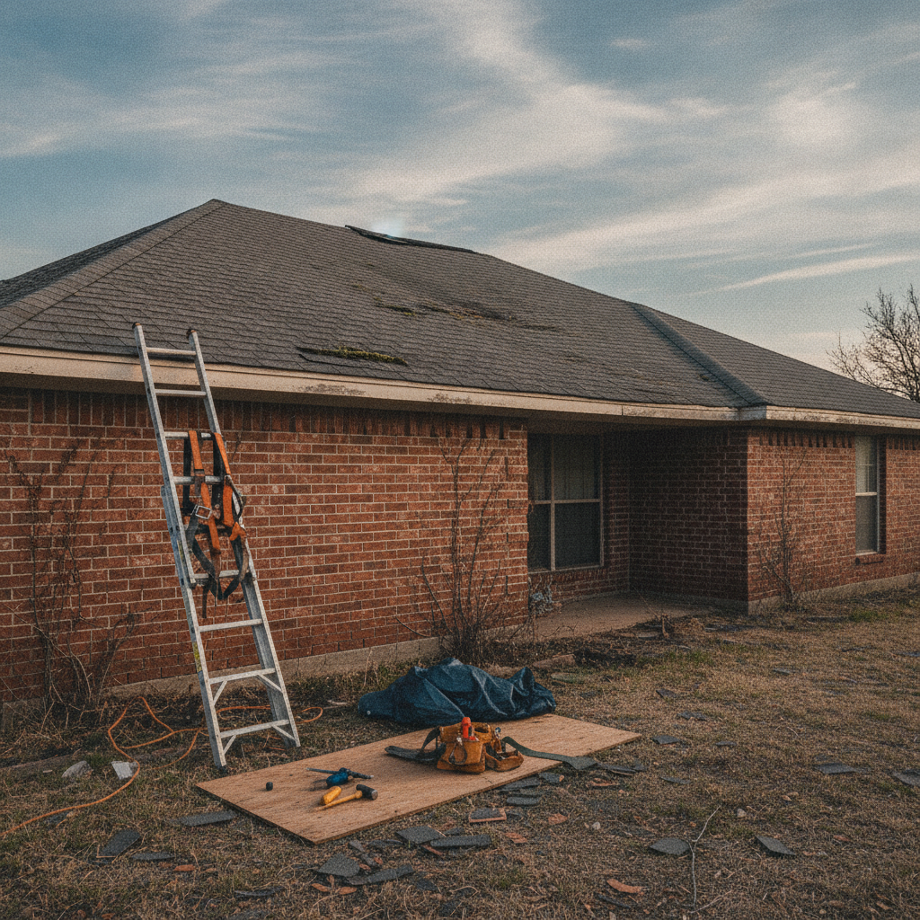 Sagging roof deck — Roofing Contractors guide illustration in Granbury, Texas